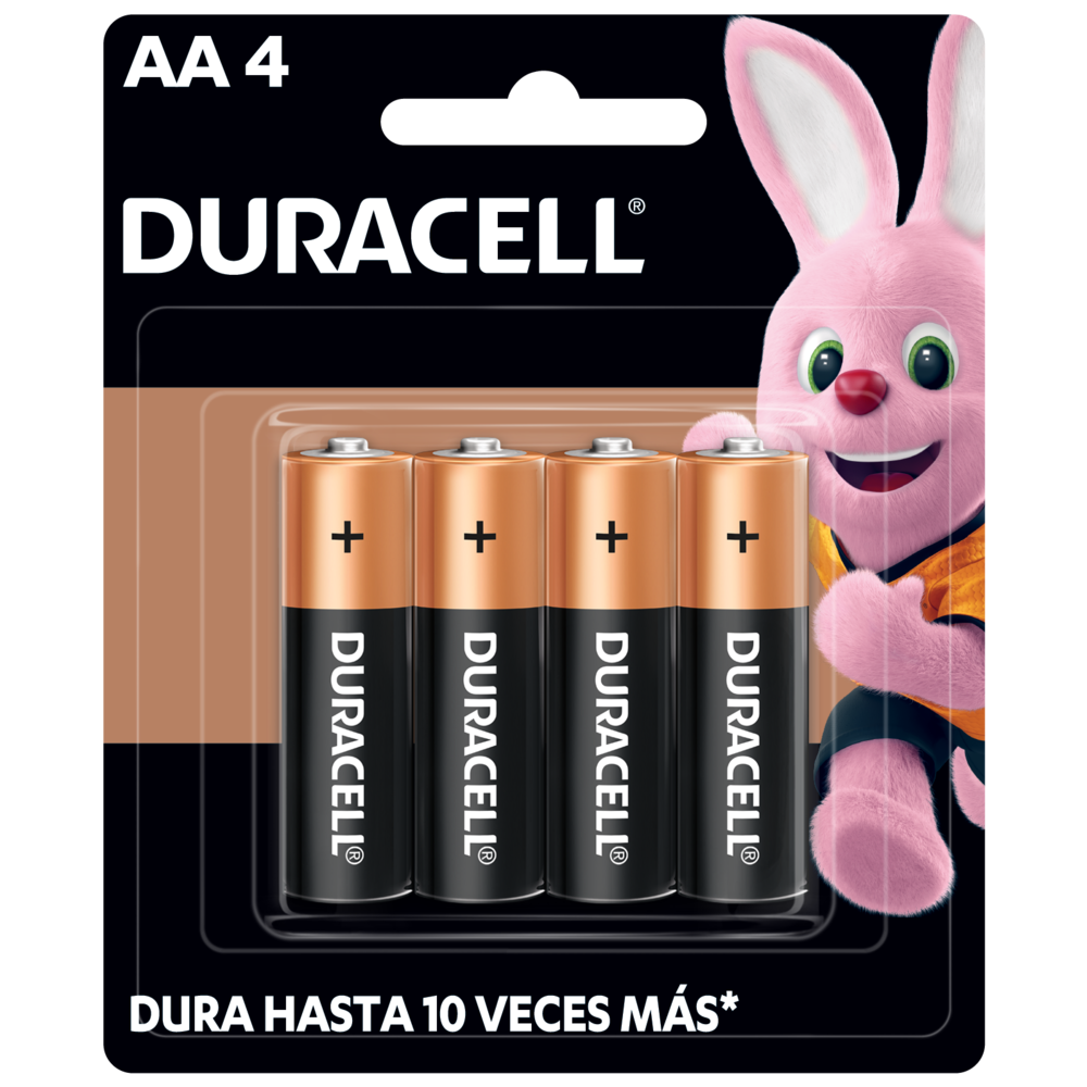 Pilas alcalinas AA Duracell y pilas AA recargables
